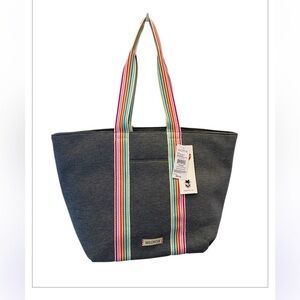 Wildfox Double Strap Jersey Tote in Gray